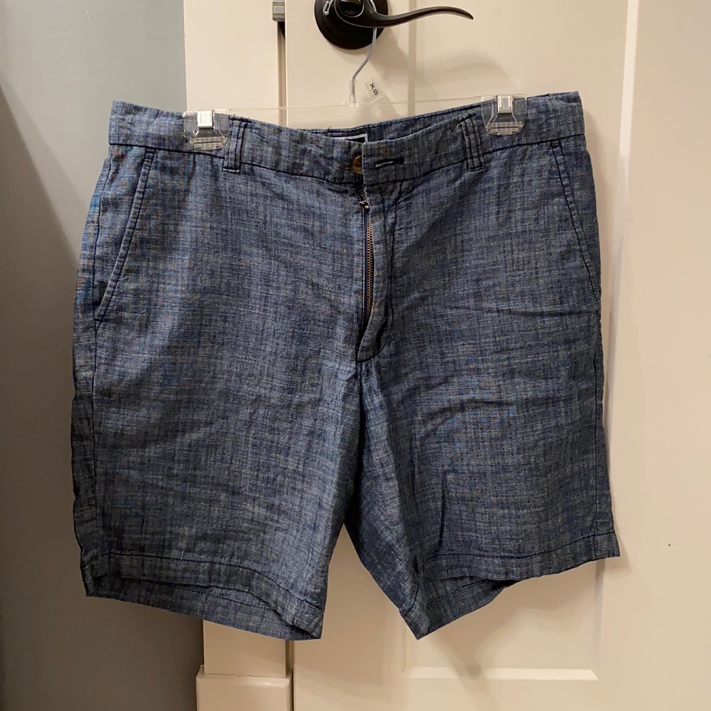 Men’s Navy Linen Shorts